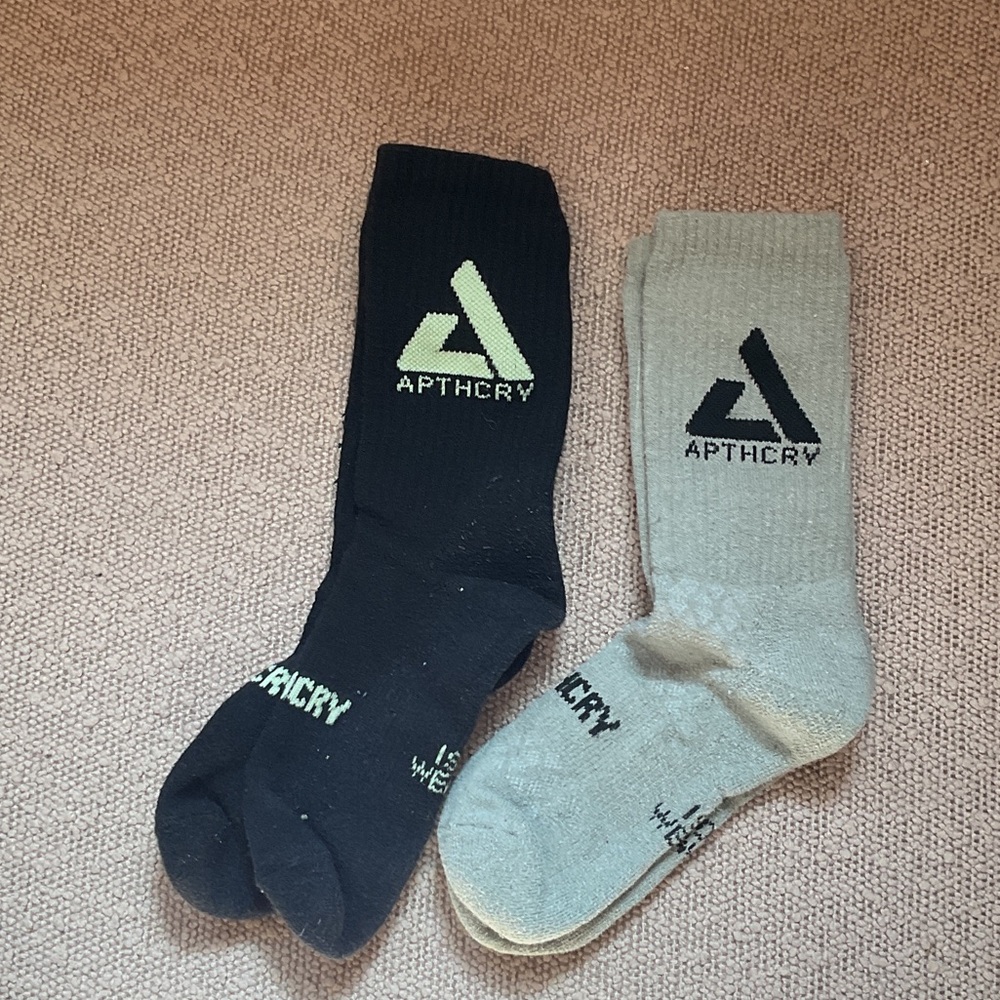 Aphcry Men’s Crew Socks - Black & Olive